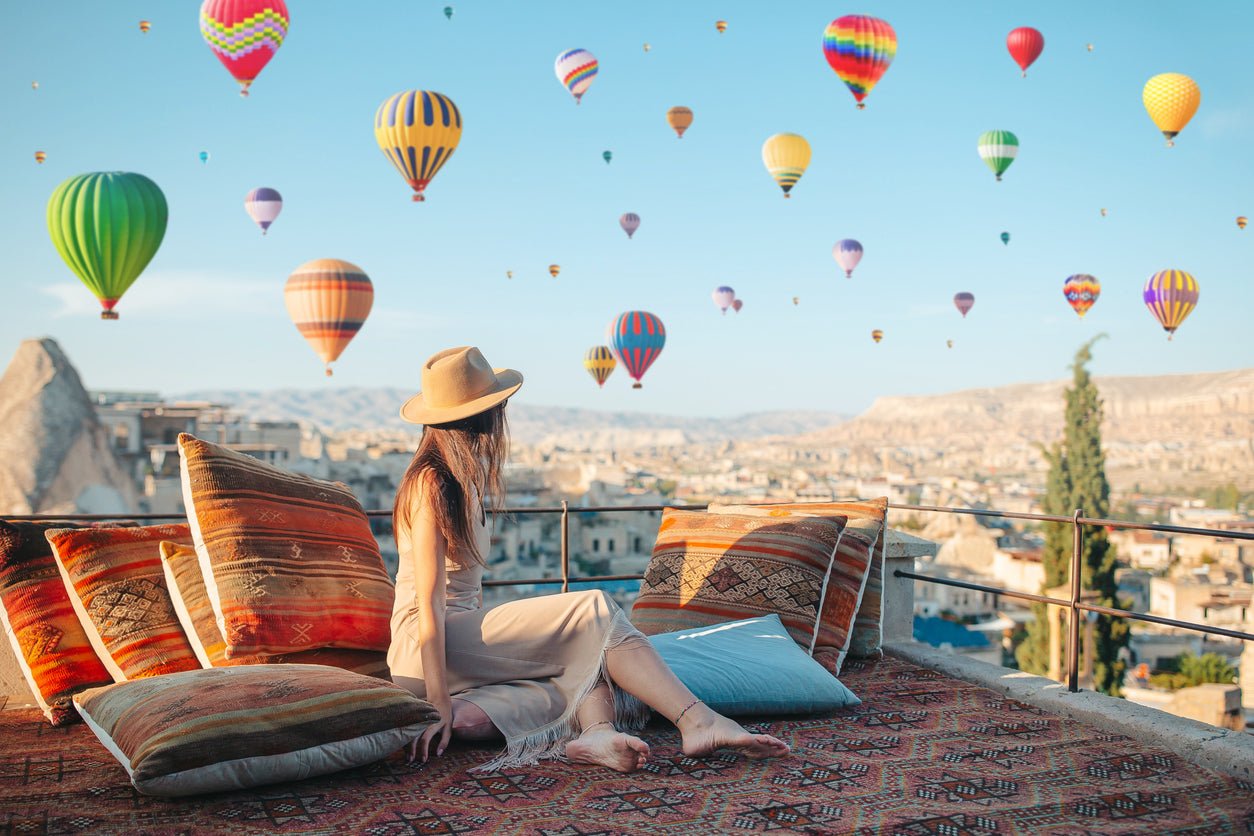 Look Up In The Sky,  It's a... Turkish Towel in a Hot Air Balloon ? - Rivieratowel
