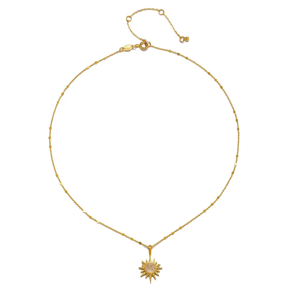 16" Moonstone Sunburst Necklace - Rivieratowel