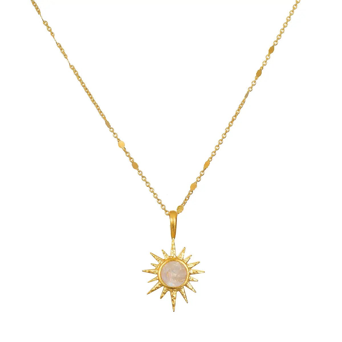 16" Moonstone Sunburst Necklace - Rivieratowel