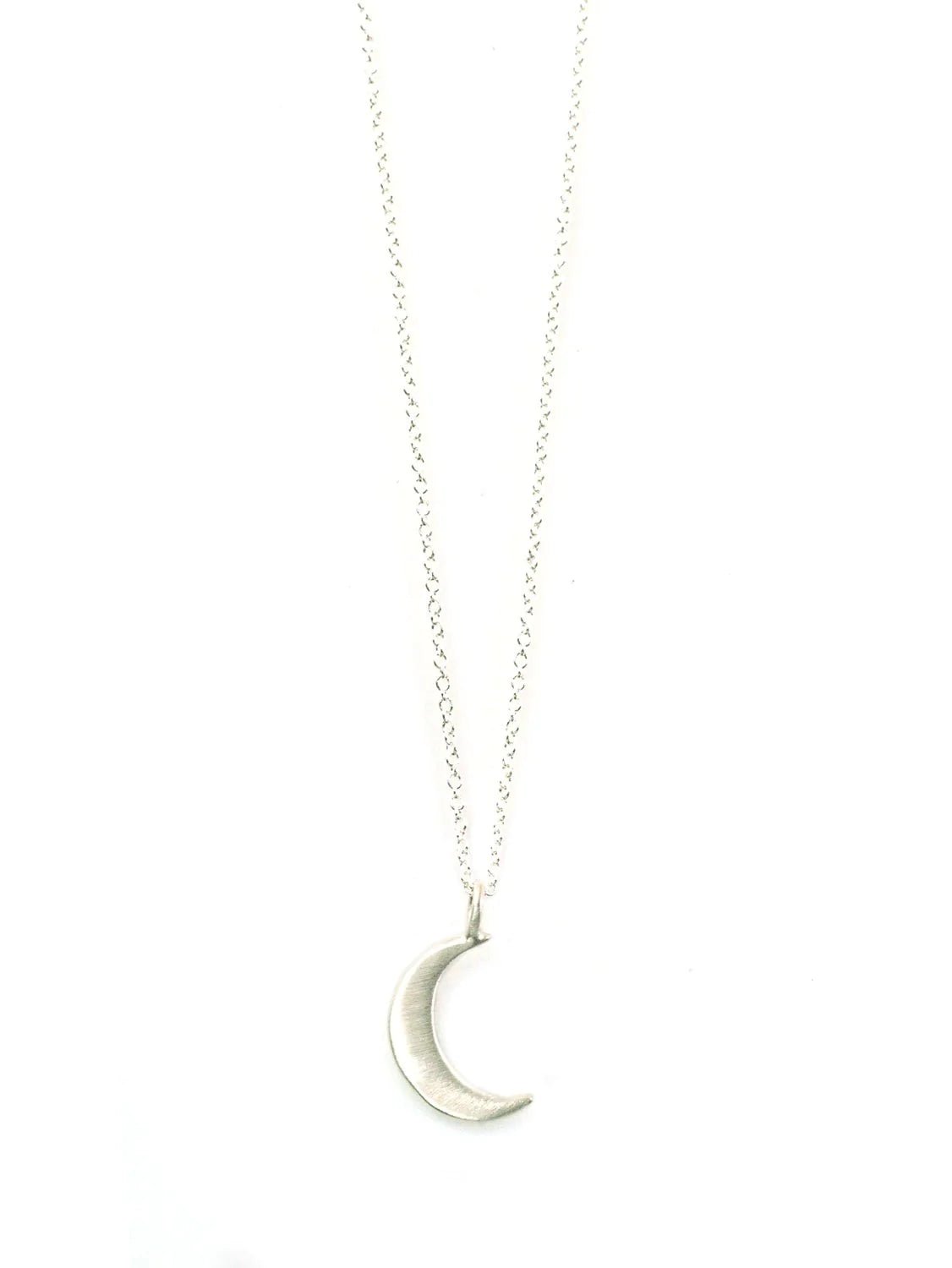 16" Silver Moon Necklace - Rivieratowel