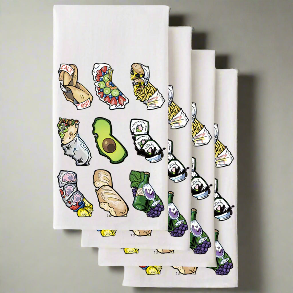 Cali-Foodie Flour Sack Tea Towel