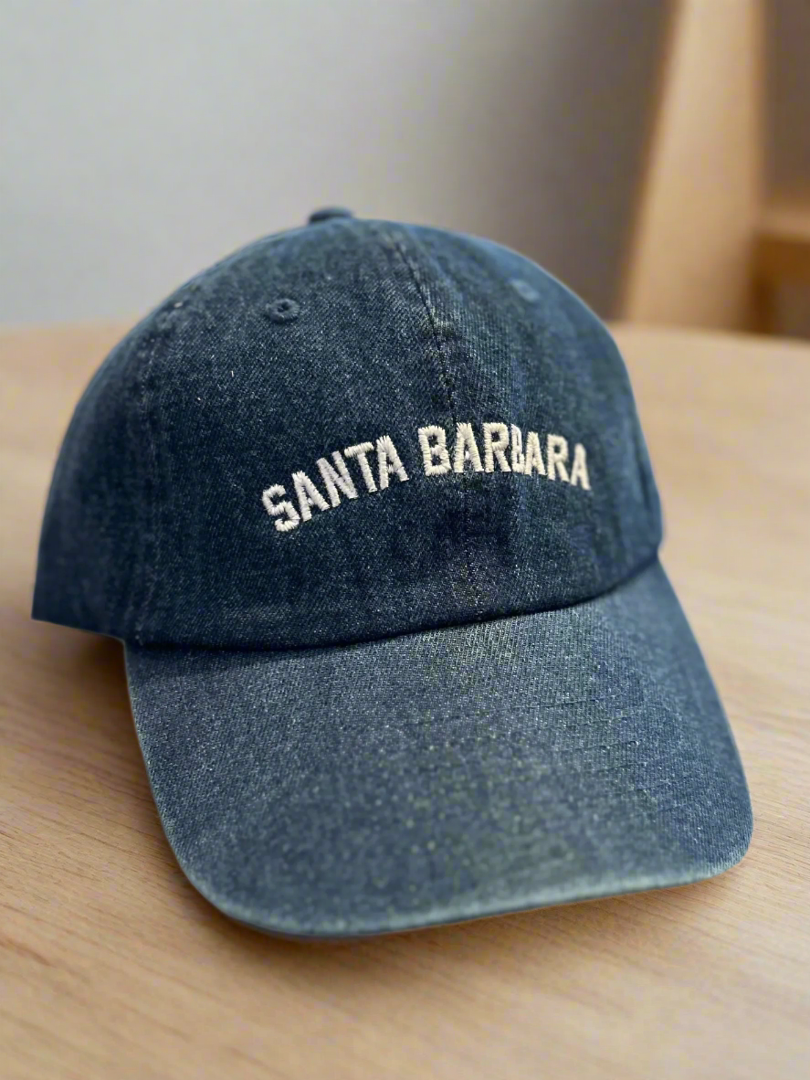 Santa Barbara Embroidered Denim Cap