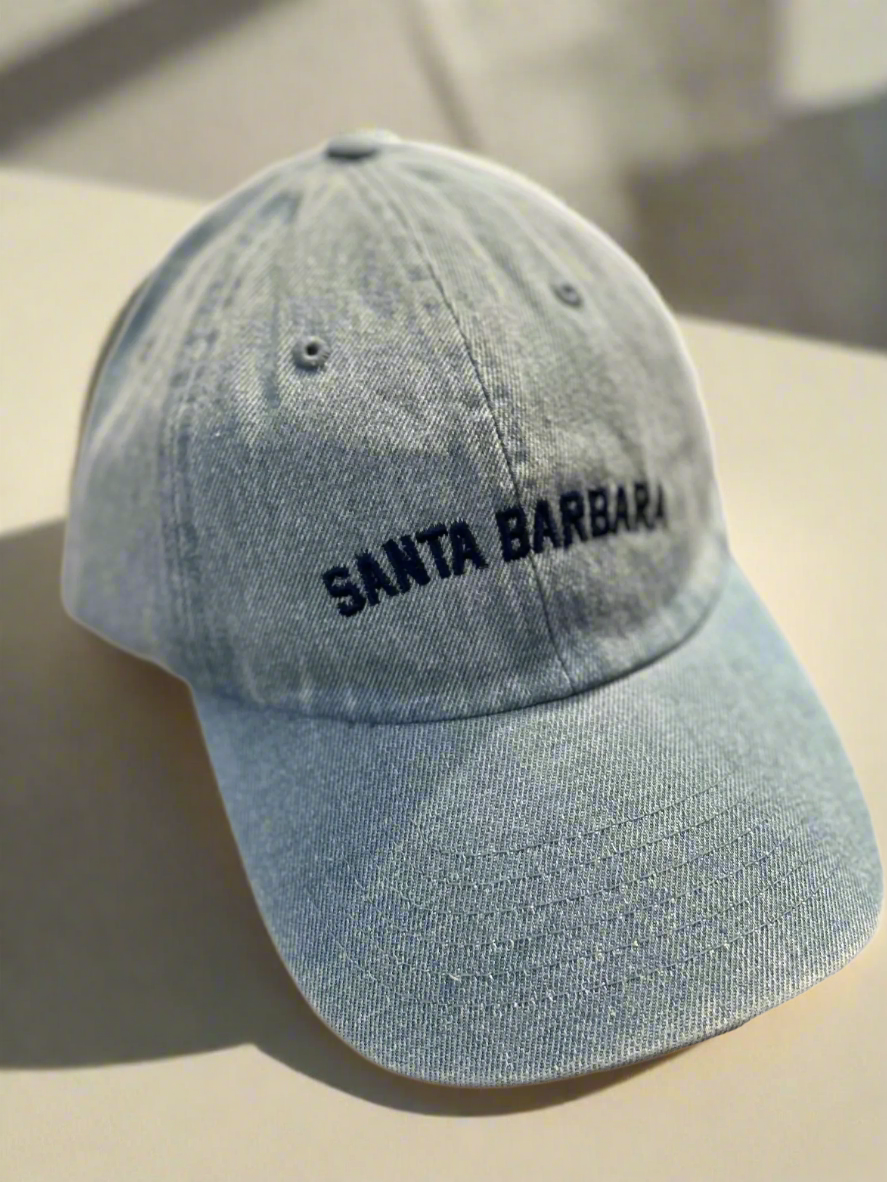 Santa Barbara Embroidered Denim Cap