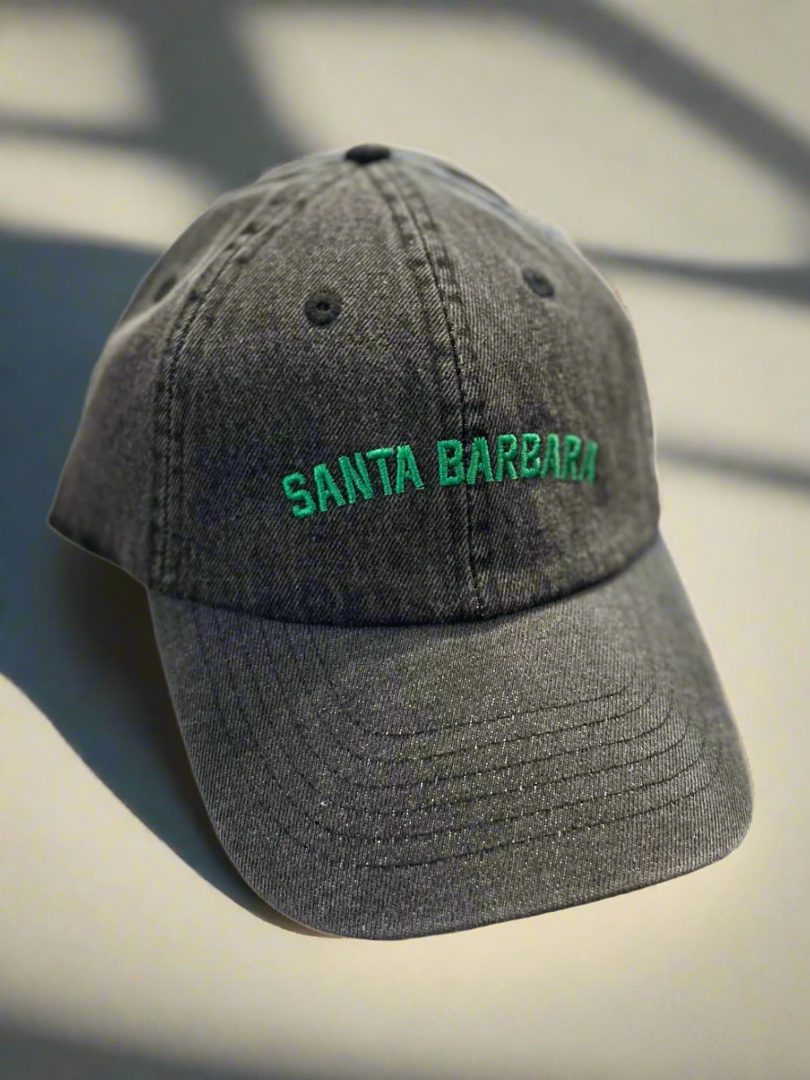 Santa Barbara Embroidered Denim Cap