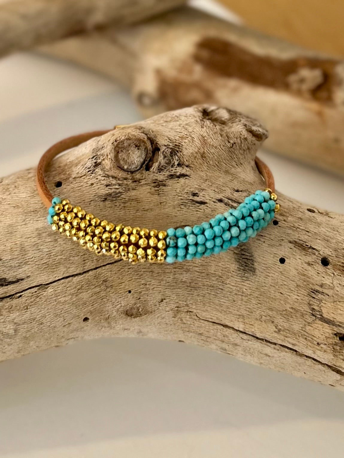Pyrite & Turquoise Bracelet