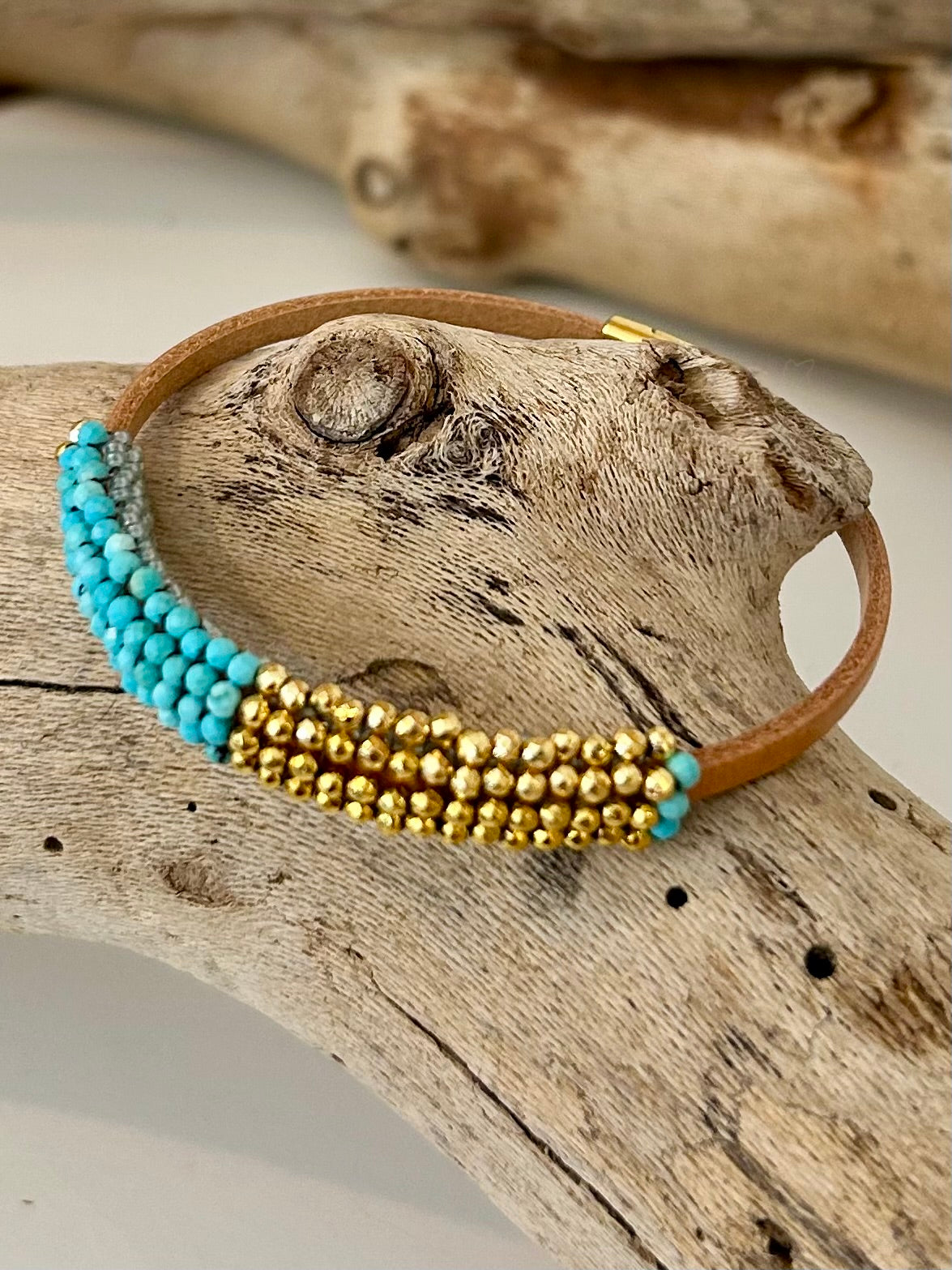 Pyrite & Turquoise Bracelet