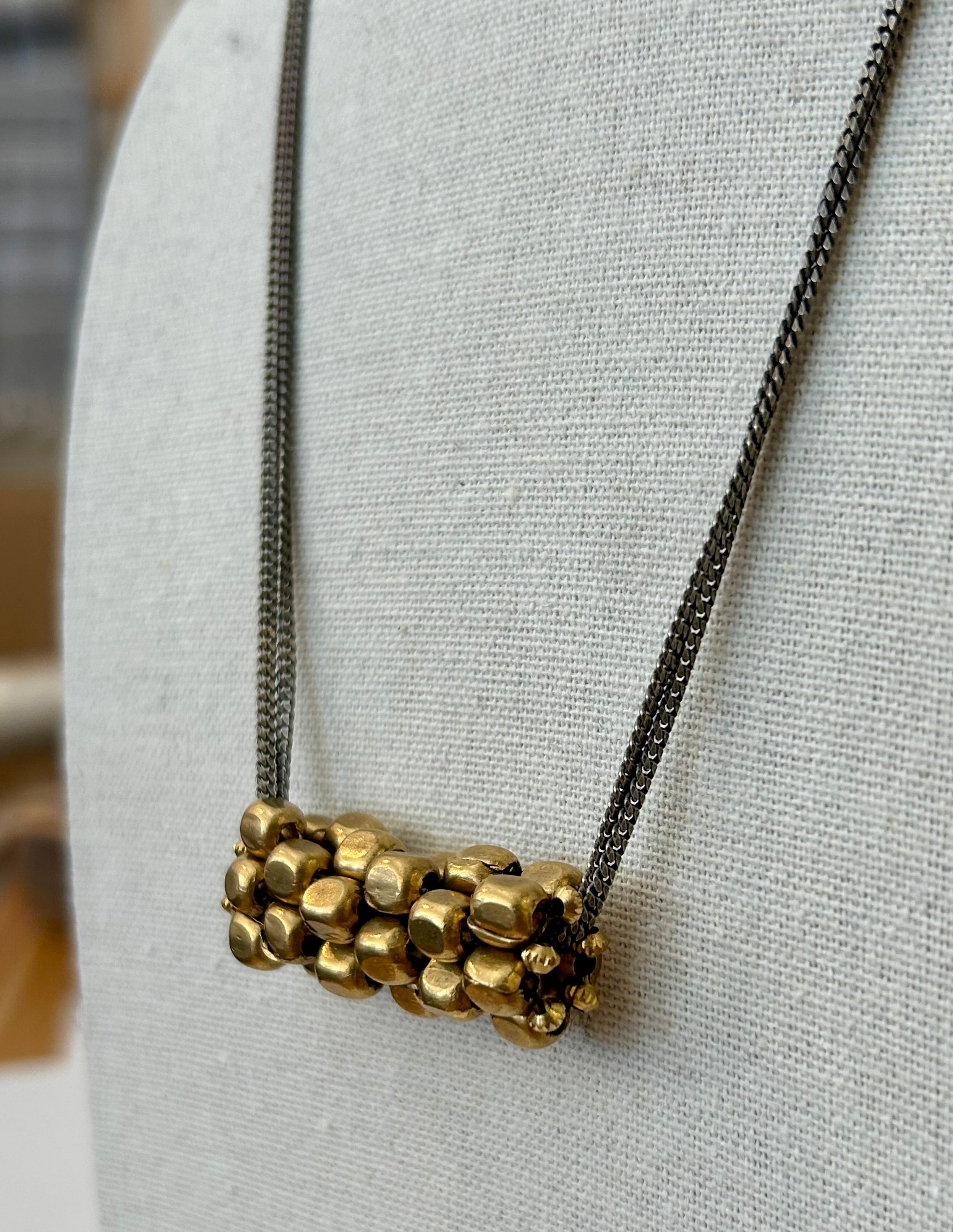 Bronze Cubes Necklace