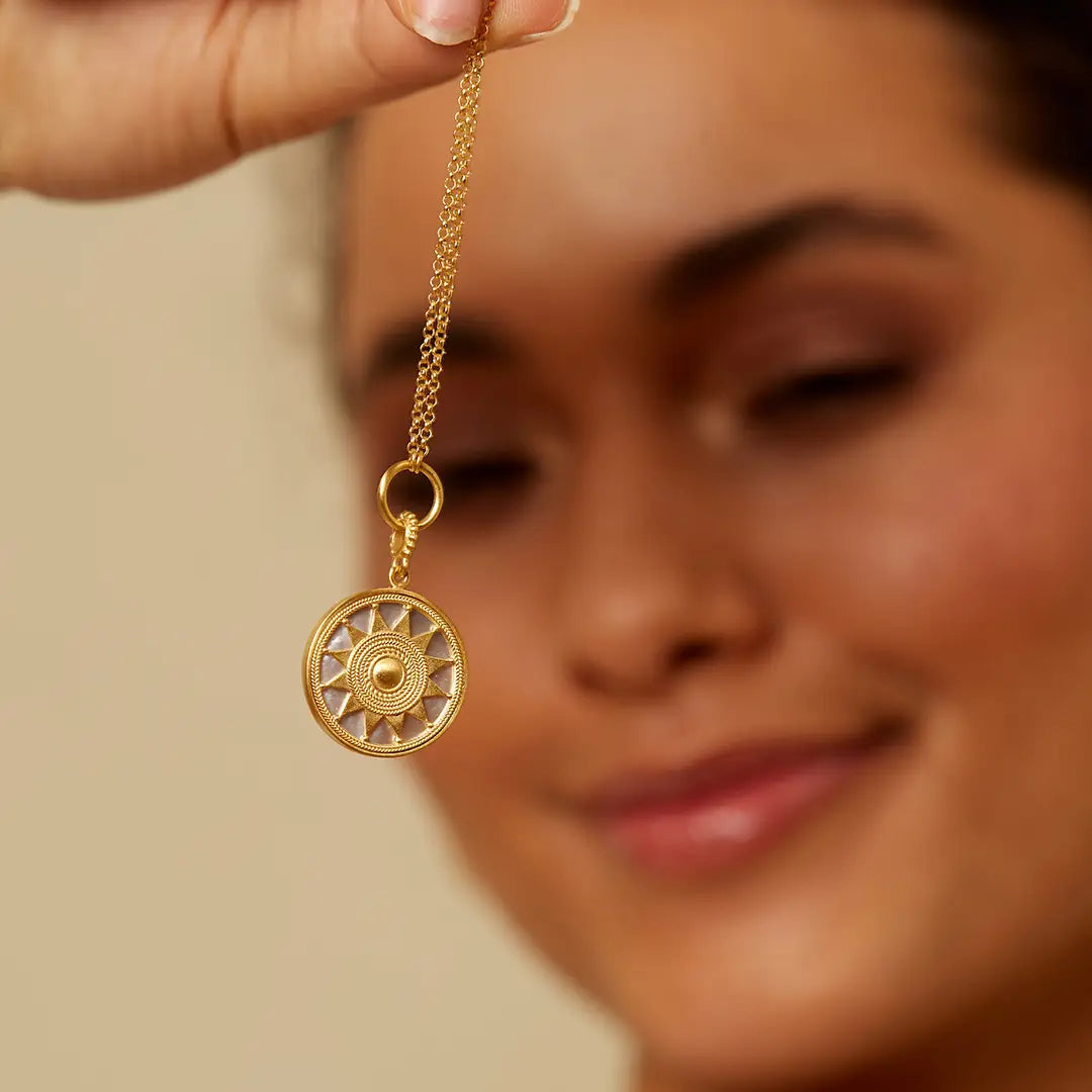 Inner Light Mop Mandala Necklace