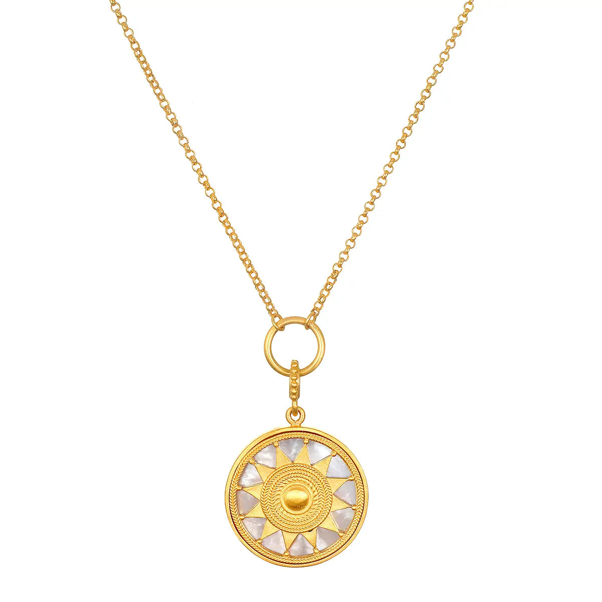 Inner Light Mop Mandala Necklace