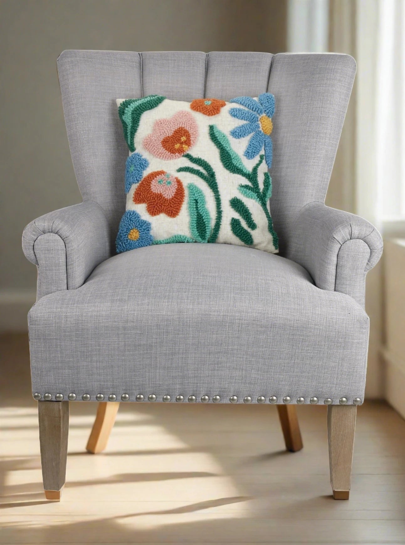 Rainbow Florals Hook Pillow