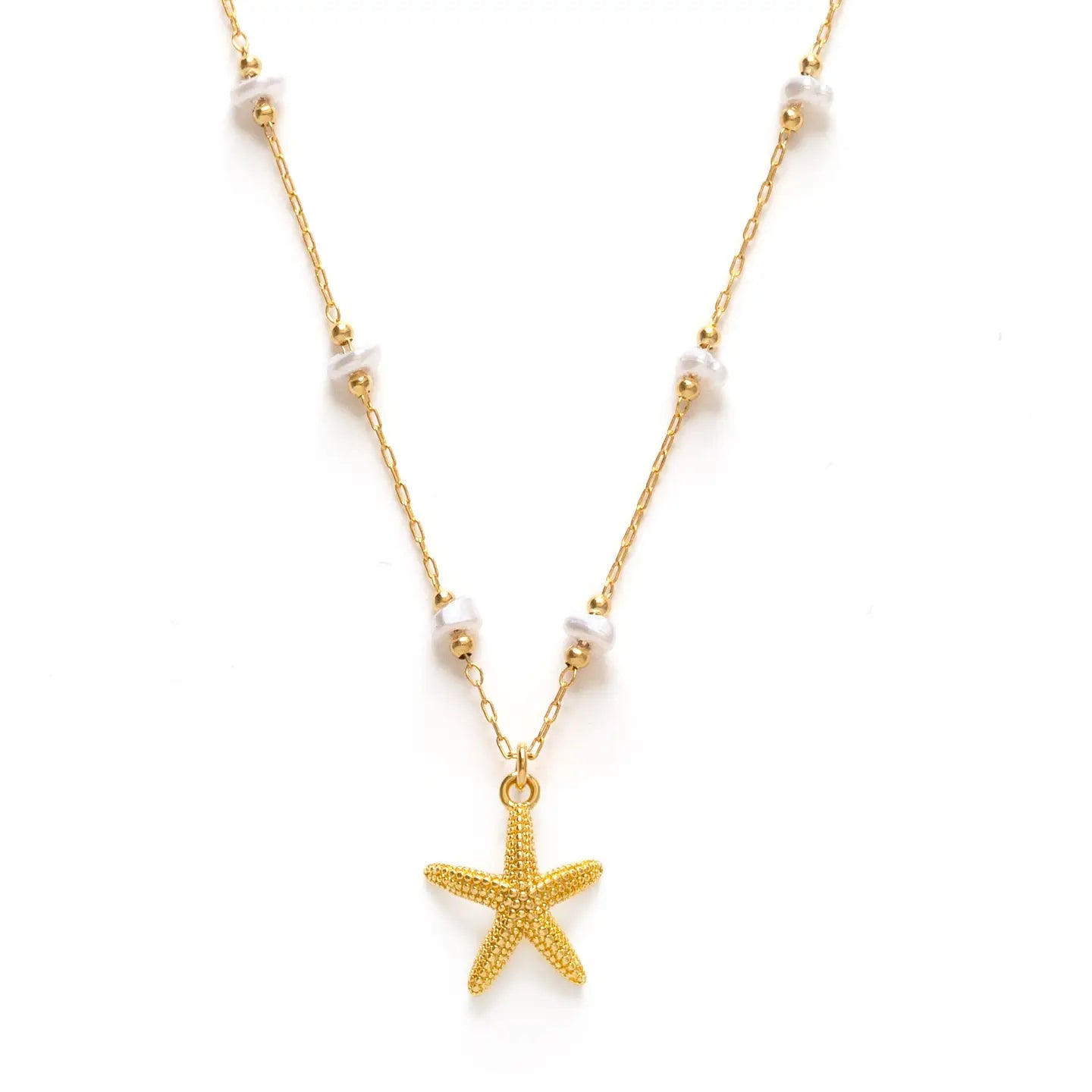 Starfish and Pearl Necklace