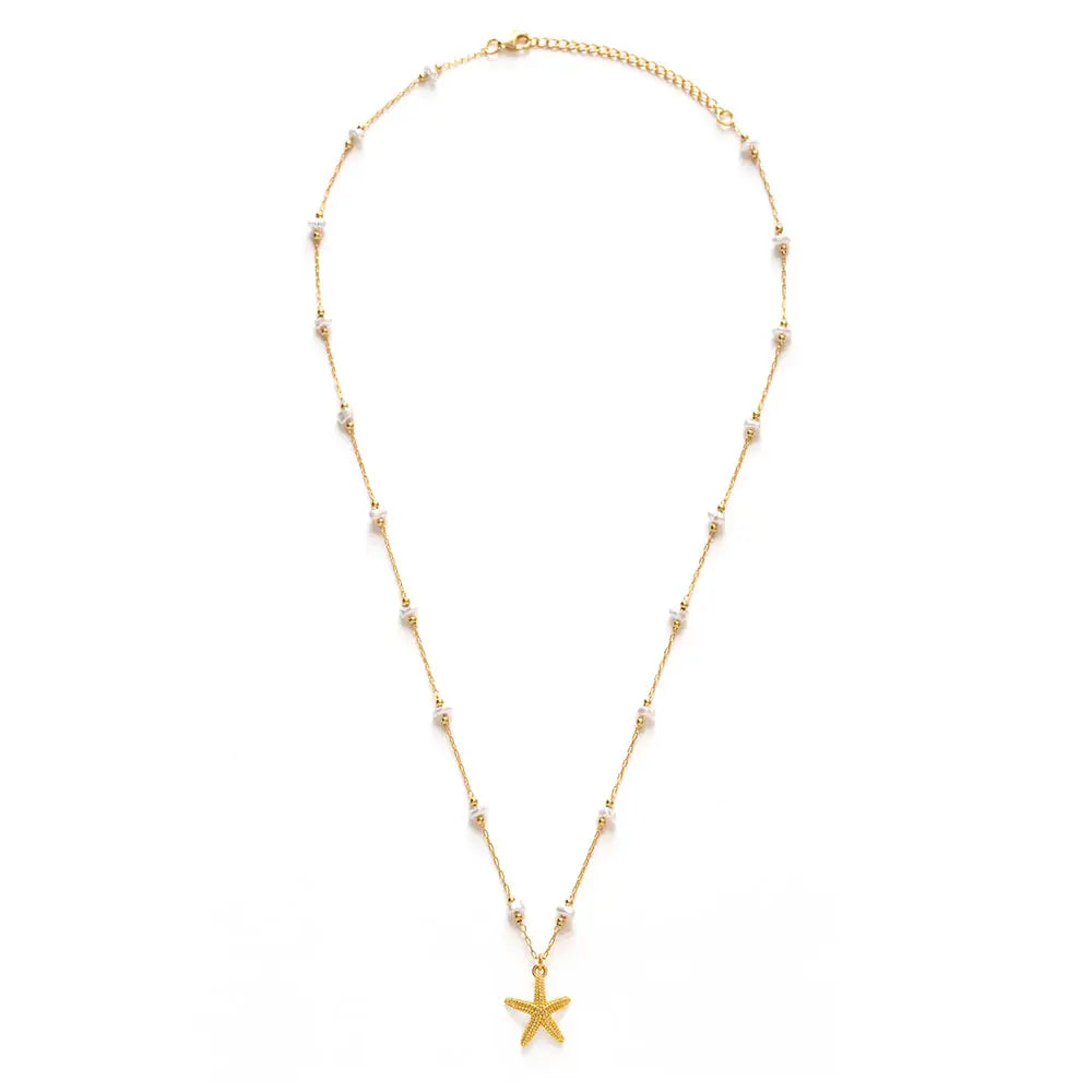 Starfish and Pearl Necklace