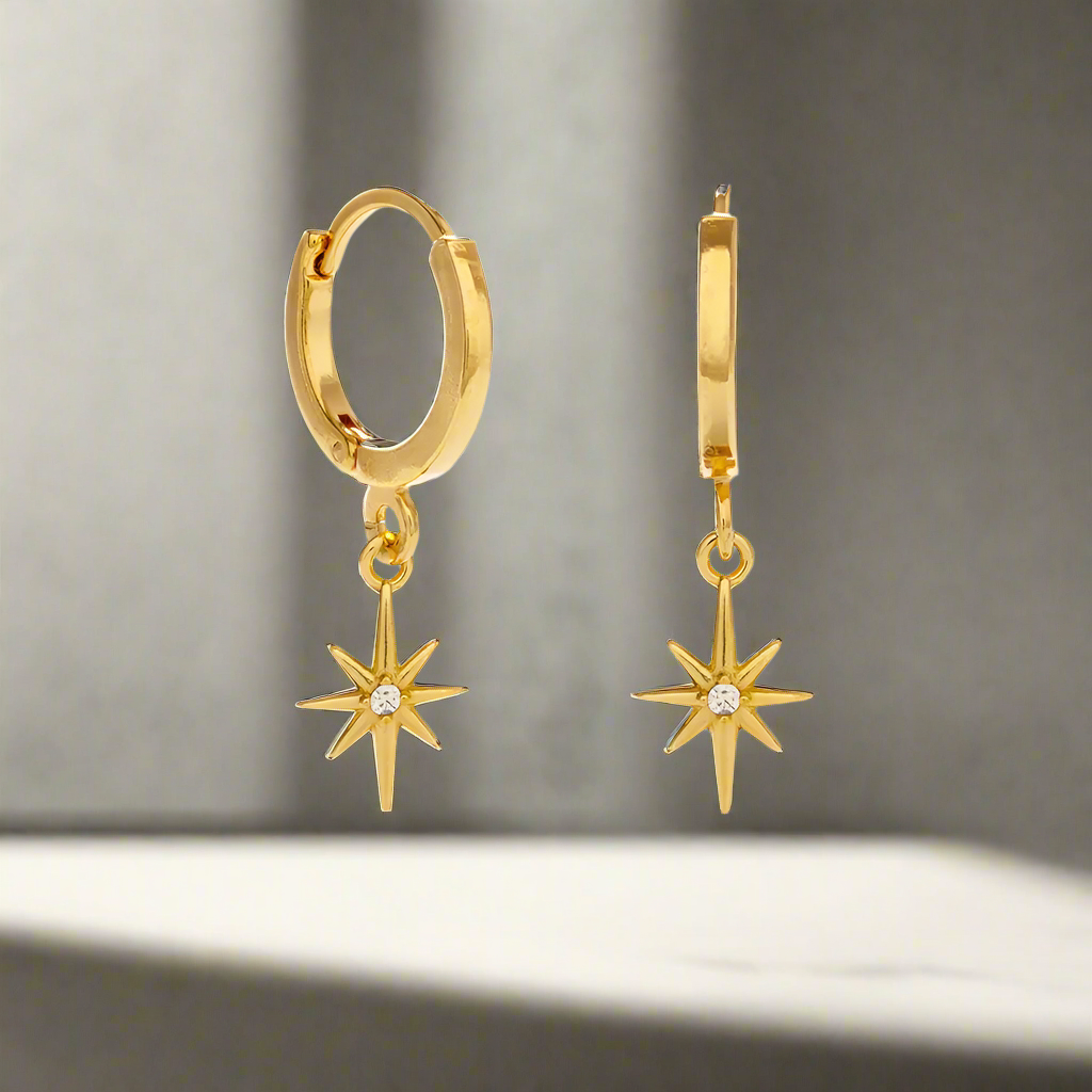 Starlight Huggie Hoop Earrings