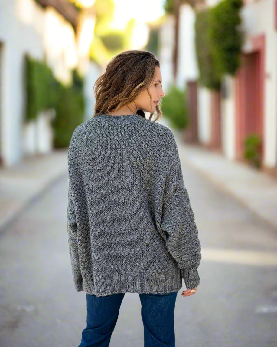 Topanga Cable Crewneck Sweater