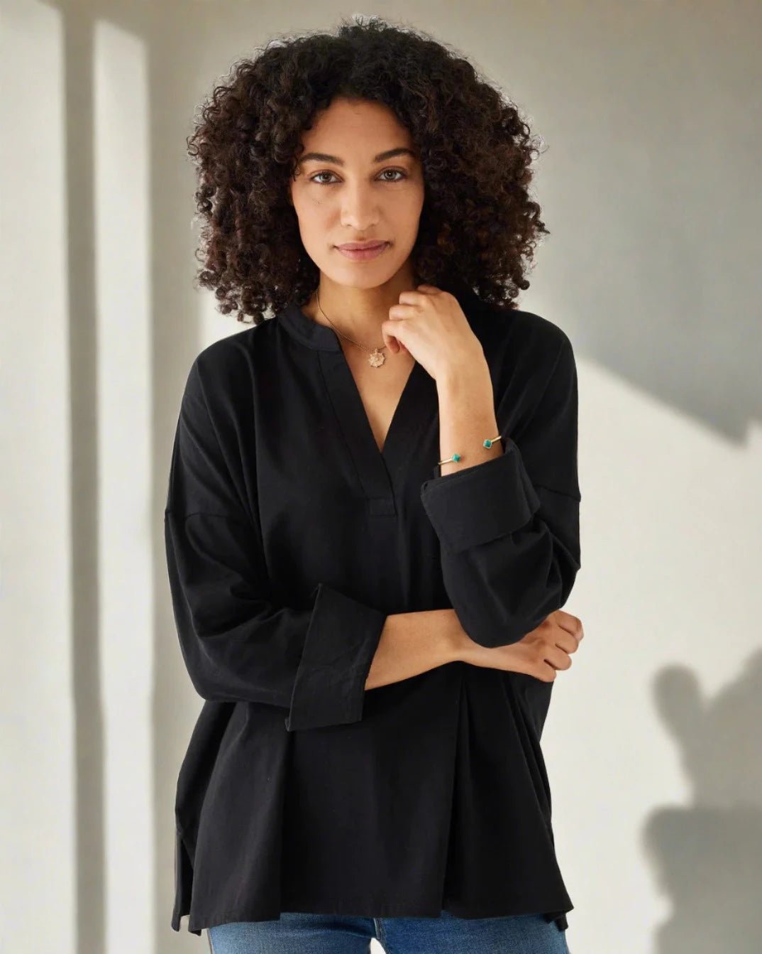 Amelia Long Sleeve Cuff Tee - Rivieratowel