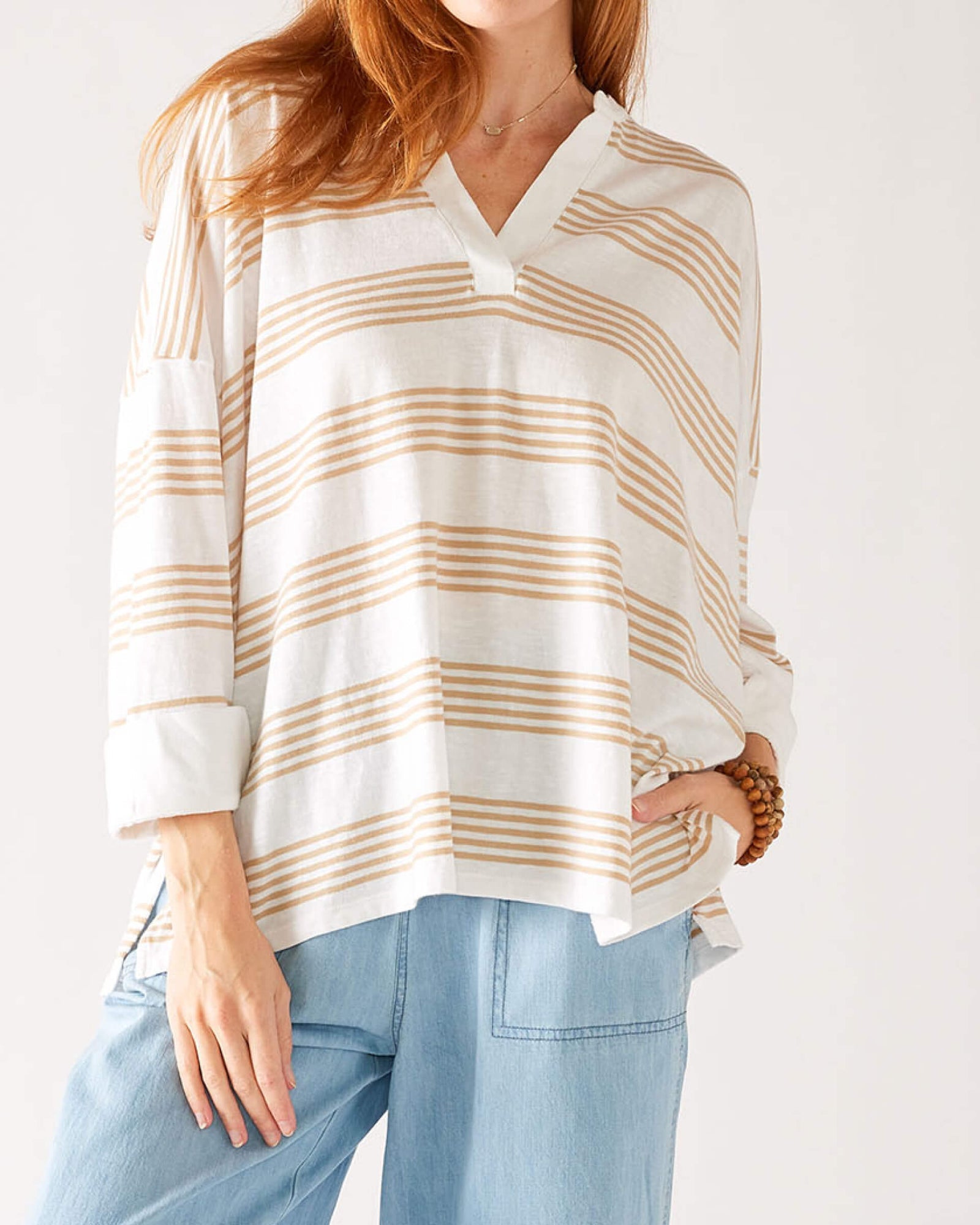 Amelia Long Sleeve Cuff Tee - Rivieratowel
