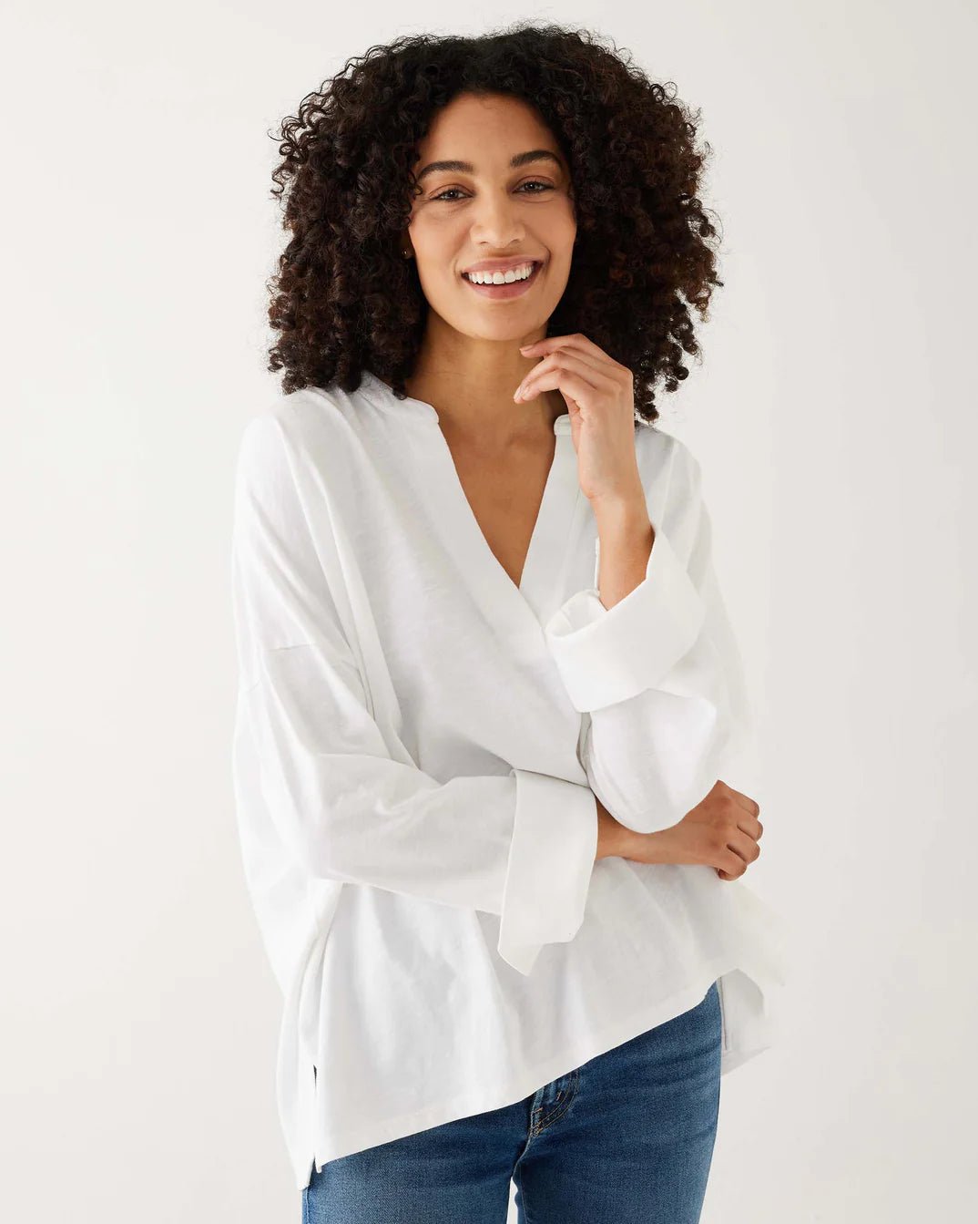 Amelia Long Sleeve Cuff Tee - Rivieratowel