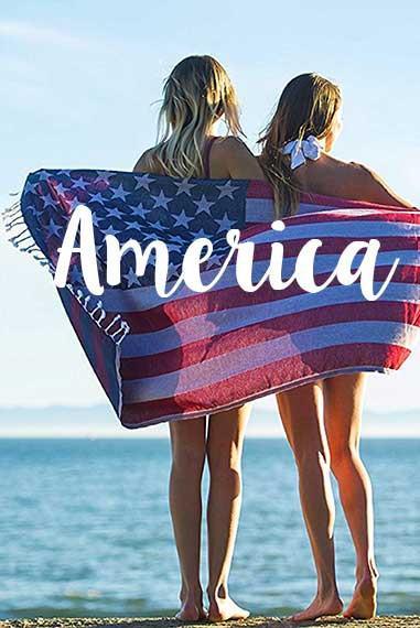 American Flag Towel - Rivieratowel