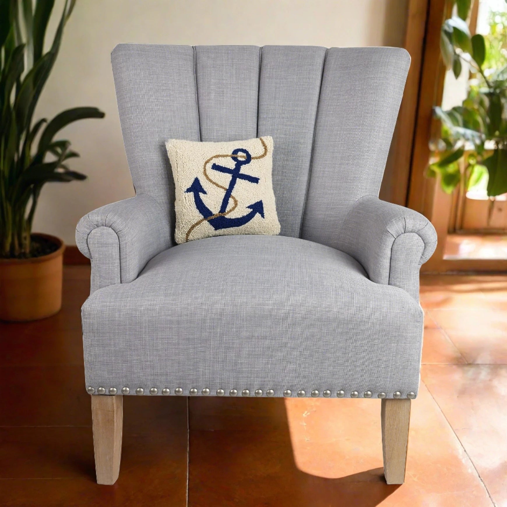 Anchor and Rope Hook Pillow - Rivieratowel