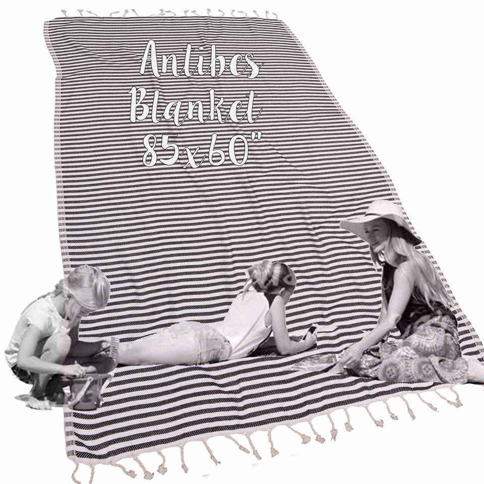 Antibes Striped Blanket - Rivieratowel