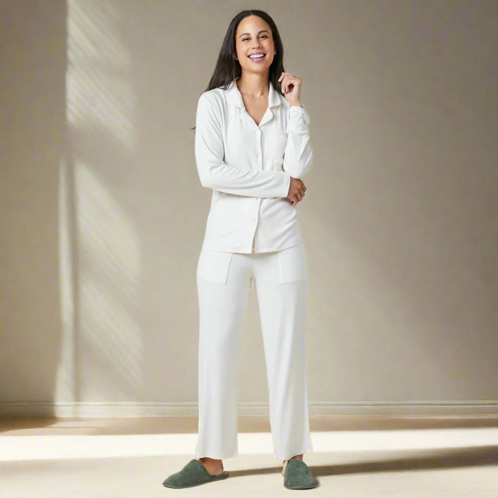 Aria - Slim Notch Collar PJ Set - Rivieratowel