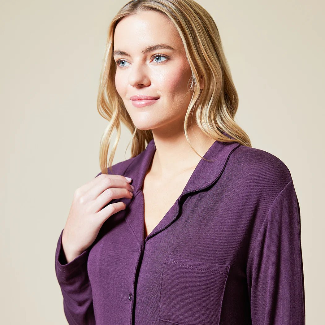 Aria - Slim Notch Collar PJ Set - Rivieratowel
