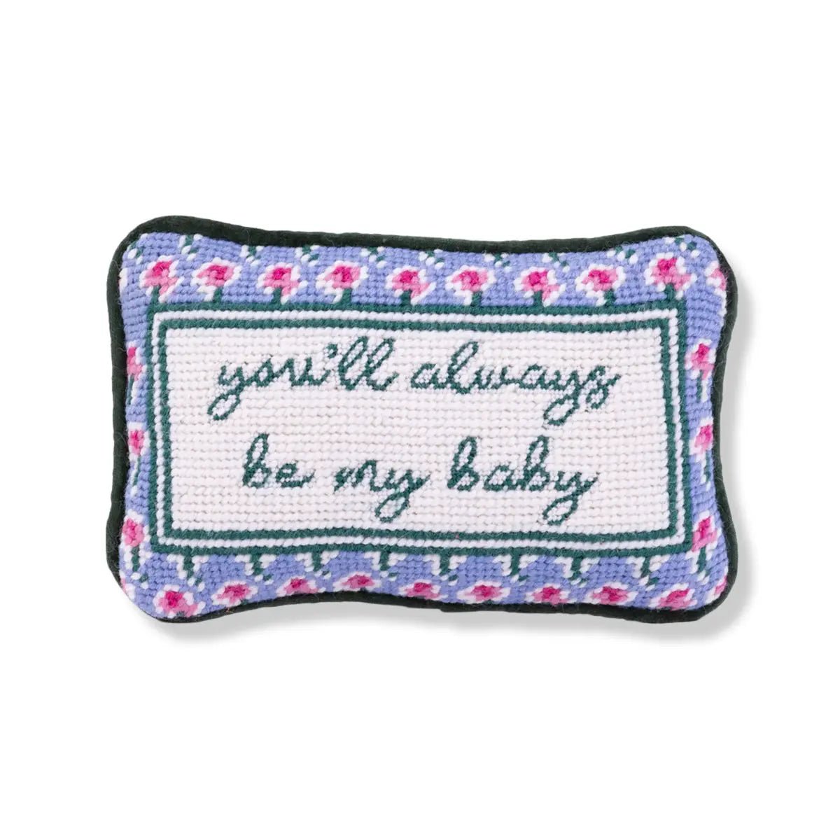 Be My Baby Mini Needlepoint Pillow - Rivieratowel