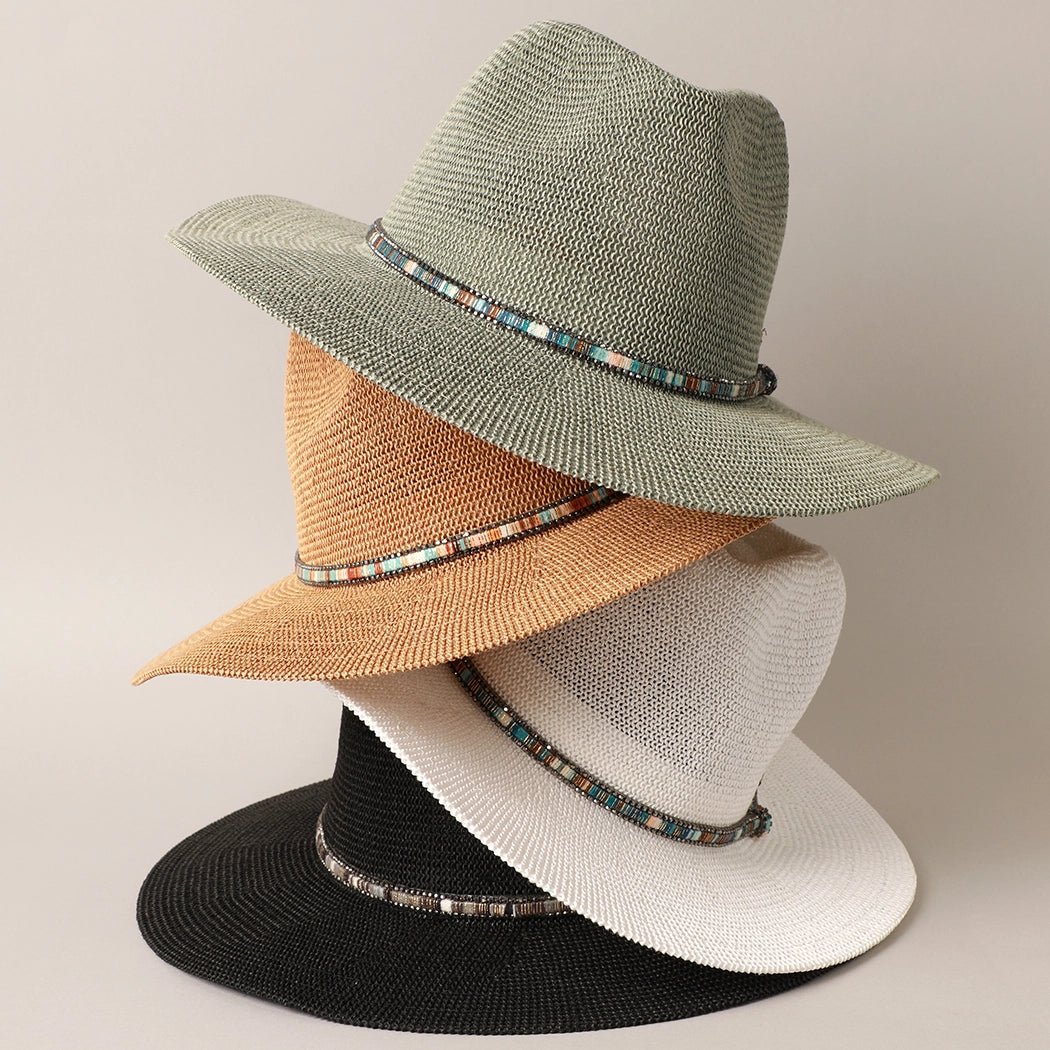 Beaded Panama Hat - Rivieratowel