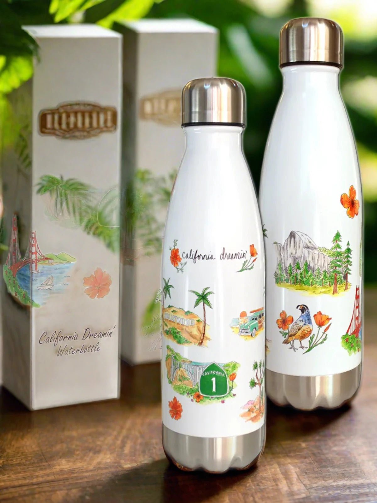 California Dreamin' Stainless Steel Water Bottle - Rivieratowel