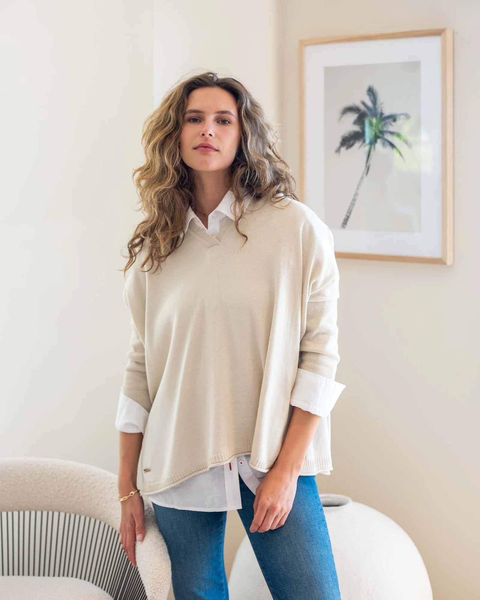 Catalina V - Neck Sweater - Rivieratowel