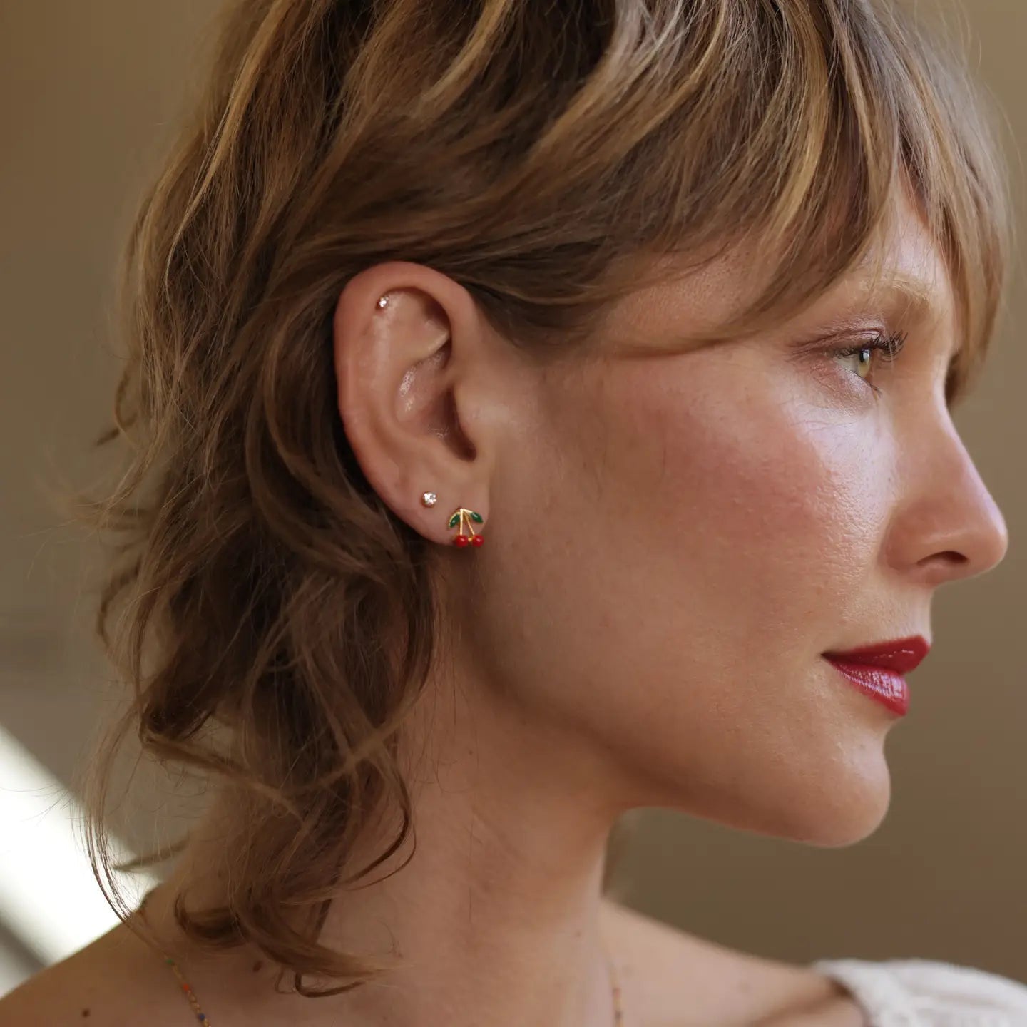 Cherry Stud Earrings - Rivieratowel