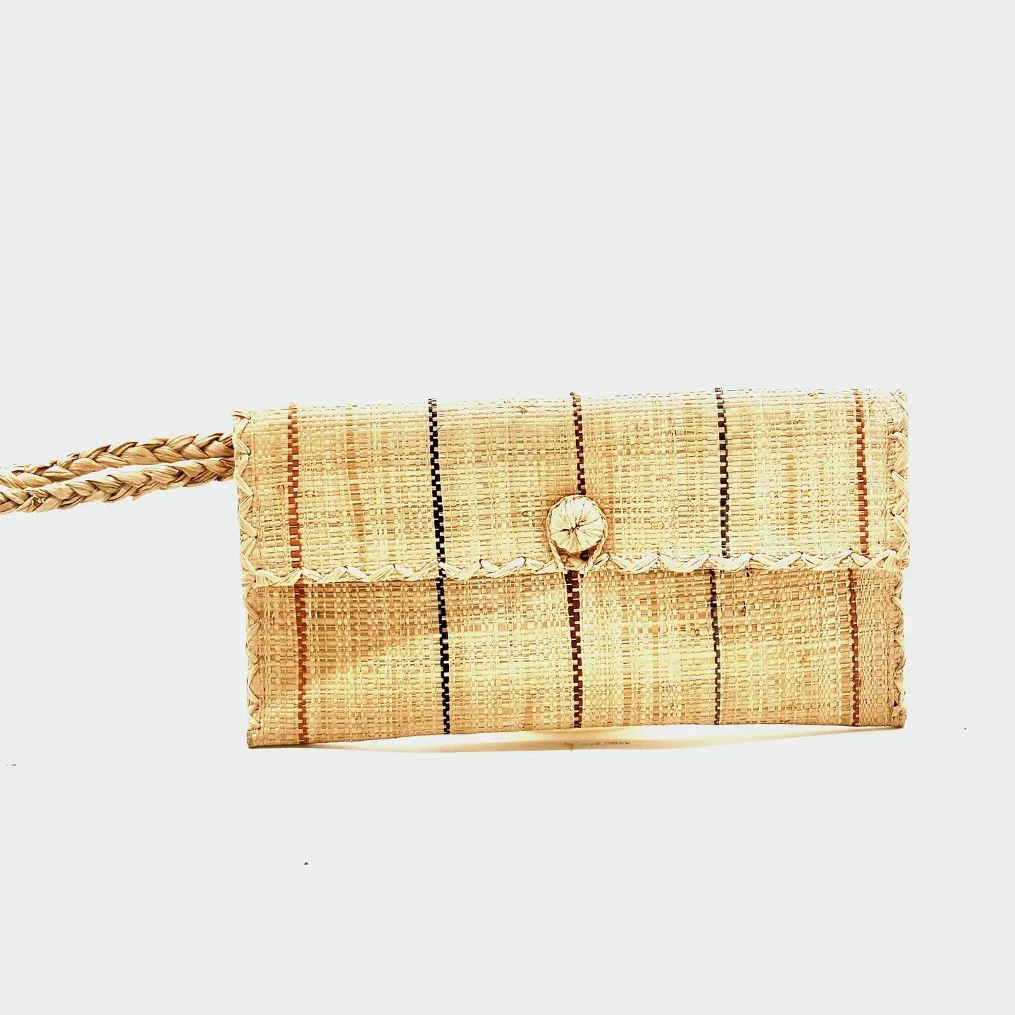 Chichi Straw Clutch Wristlet Bag - Rivieratowel