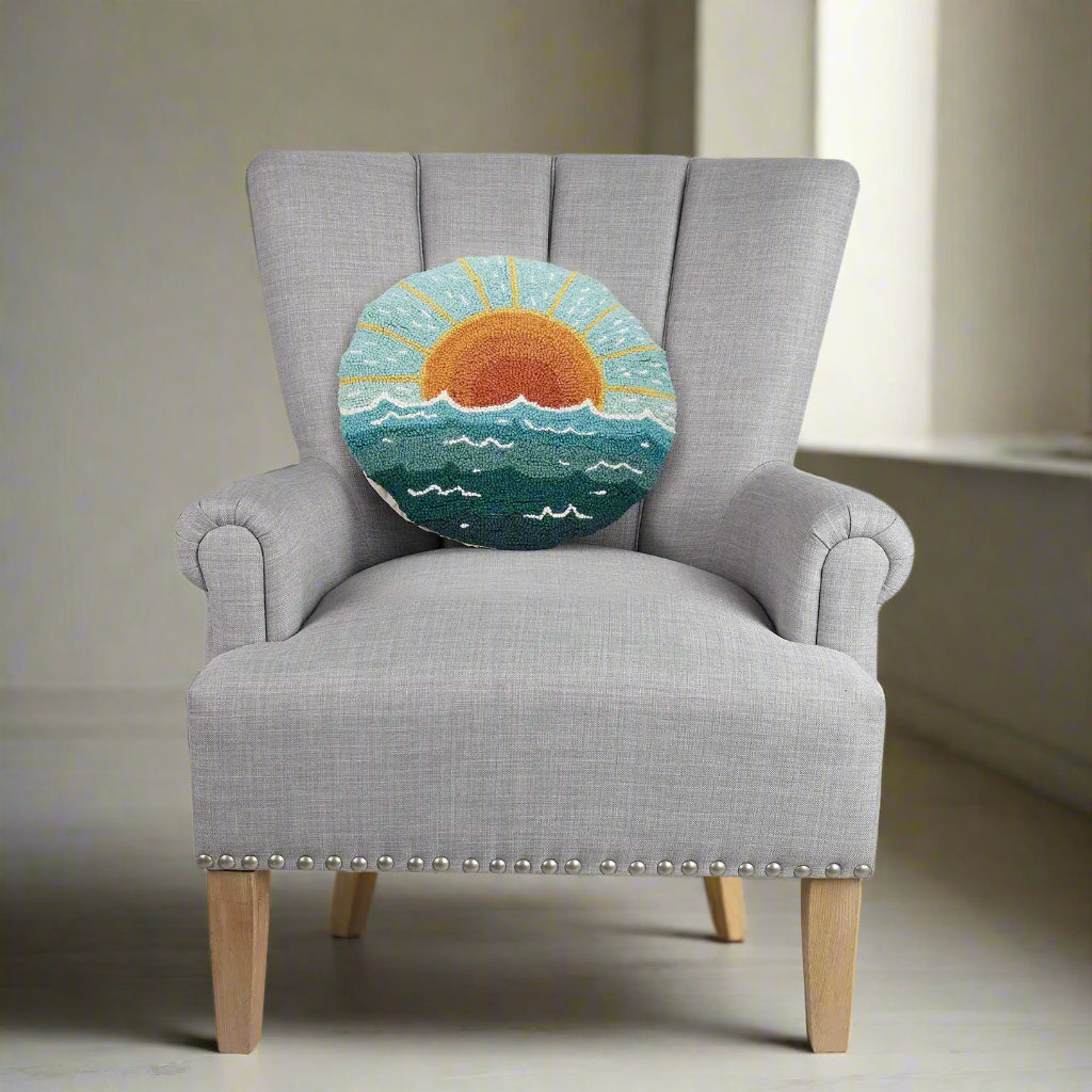 Sun Seascape - Circular Hook Pillow