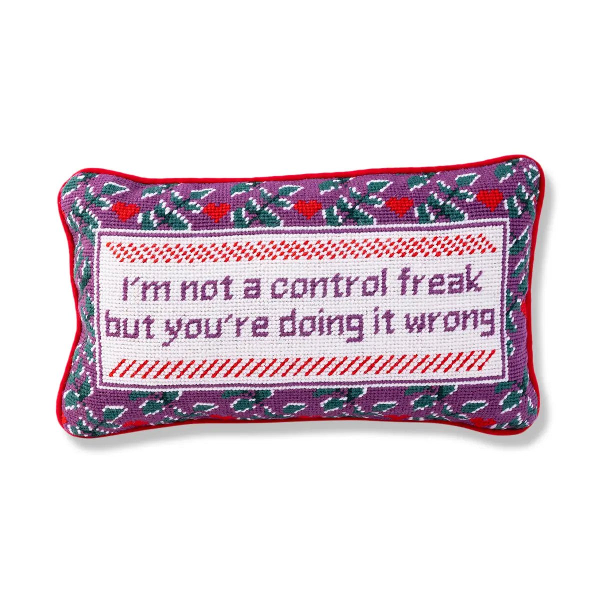 Control Freak Needlepoint Pillow - Rivieratowel