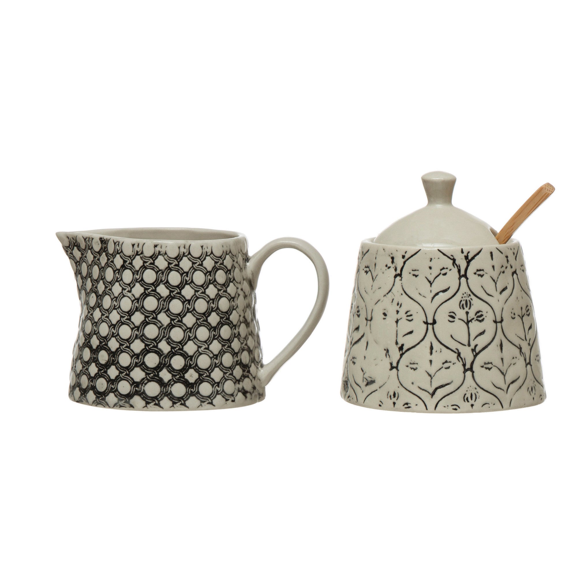 Creamer, Sugar Jar, Spoon, Set/3 - Rivieratowel