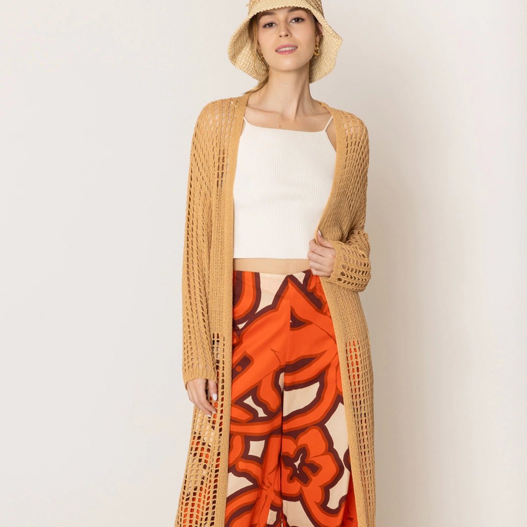 Crochet Long Cardigan - Rivieratowel