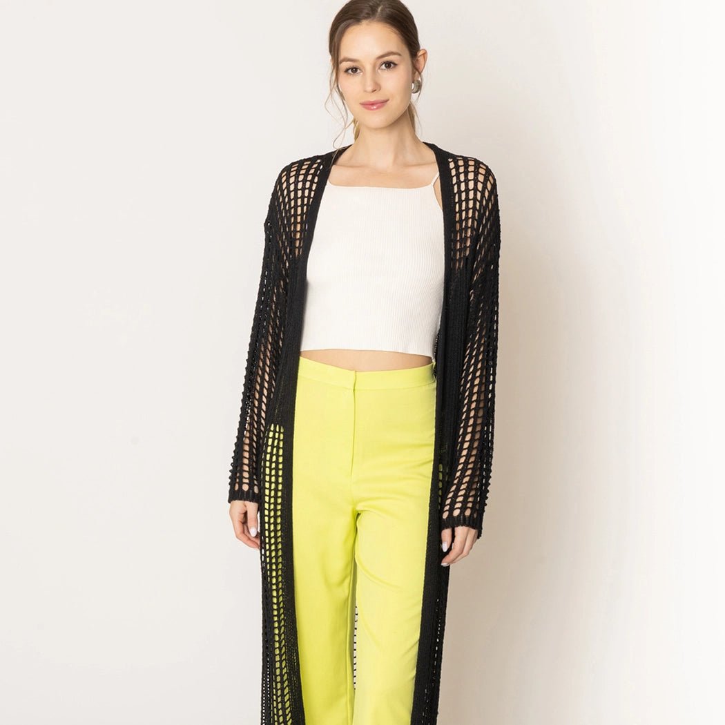 Crochet Long Cardigan - Rivieratowel