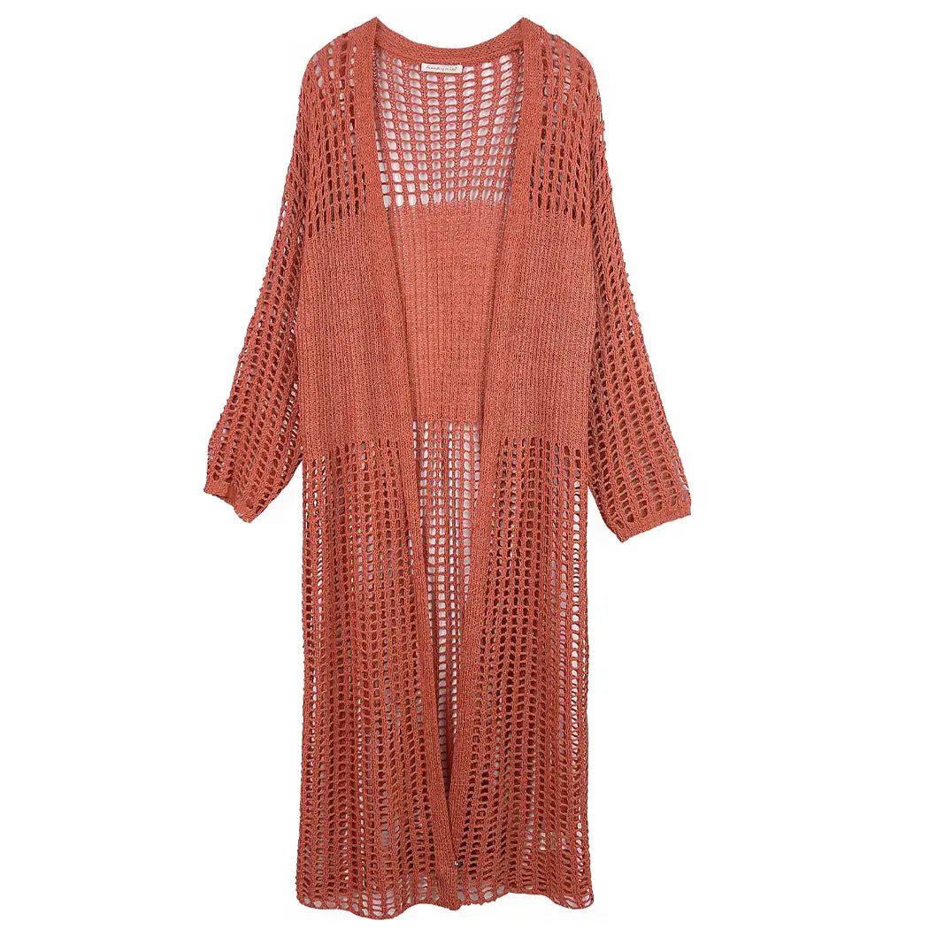 Crochet Long Cardigan - Rivieratowel