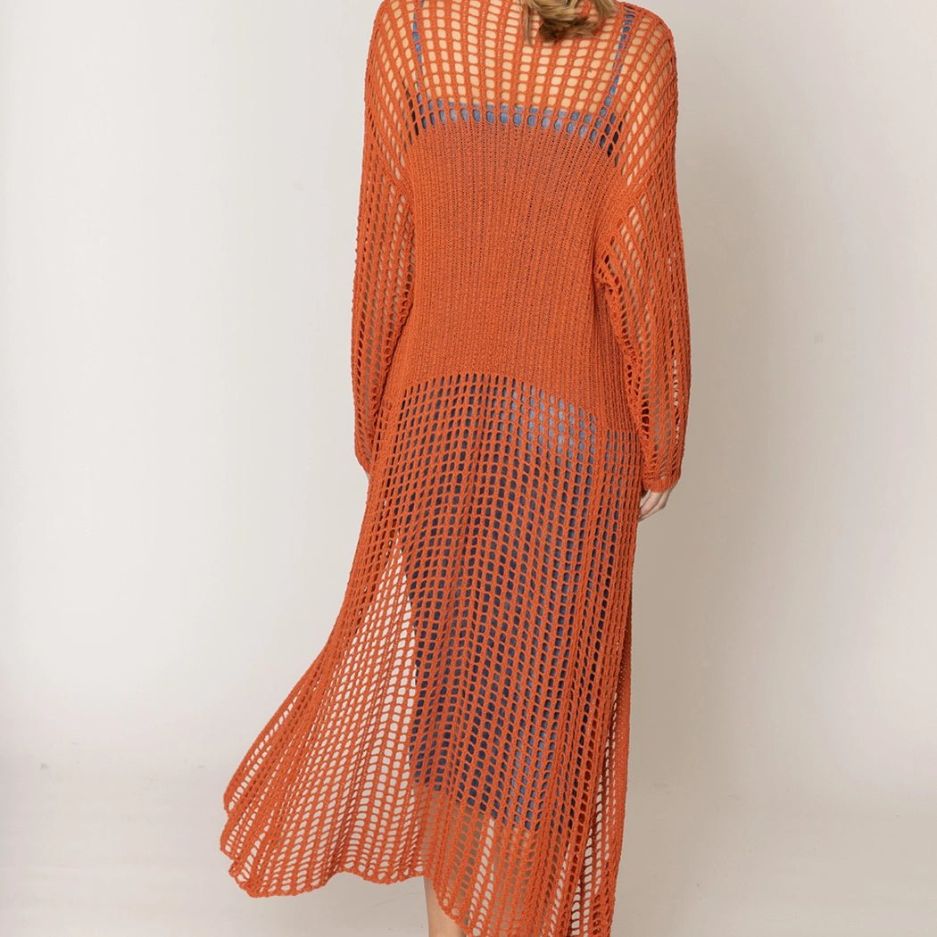 Crochet Long Cardigan - Rivieratowel