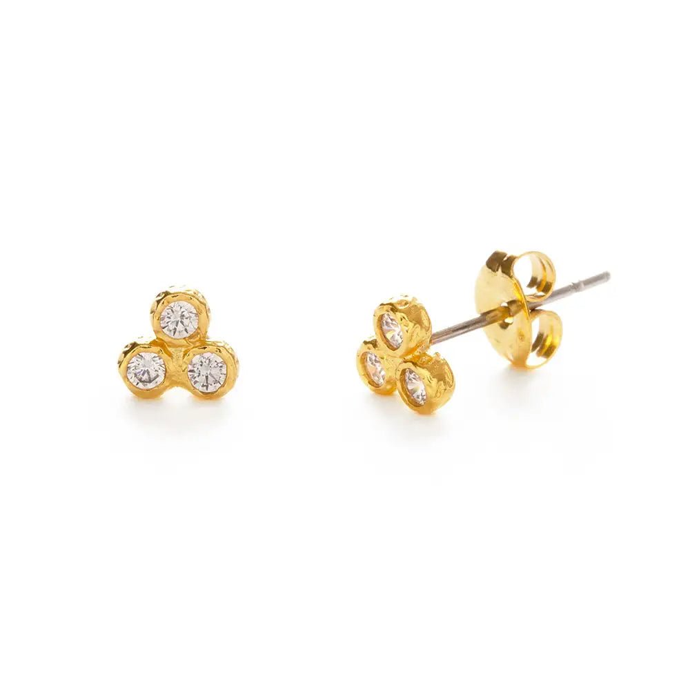 Crystal Triangle Stud Earring - Rivieratowel