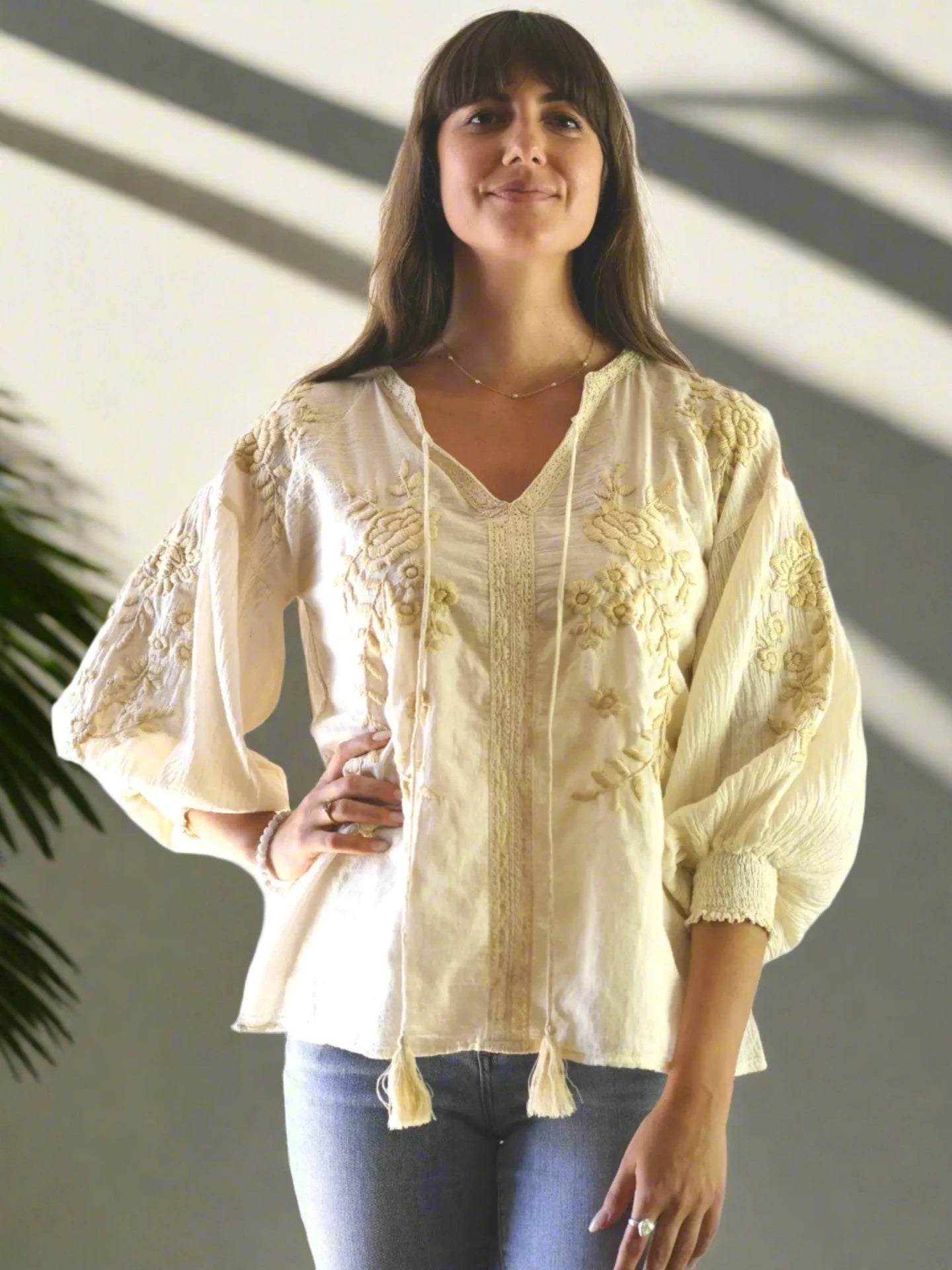 Deja Double Cotton Gauze Blouse - Rivieratowel