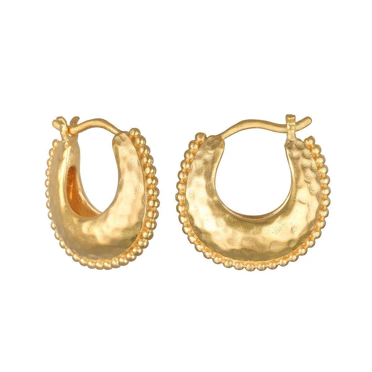 Dot Chubby Hoop Earring - Rivieratowel