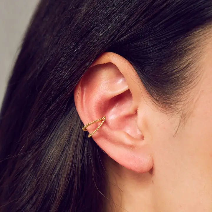 Double Dotted Ear Cuff - Rivieratowel