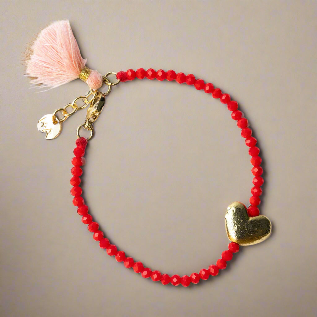 Emma Crystal & Heart Bracelet