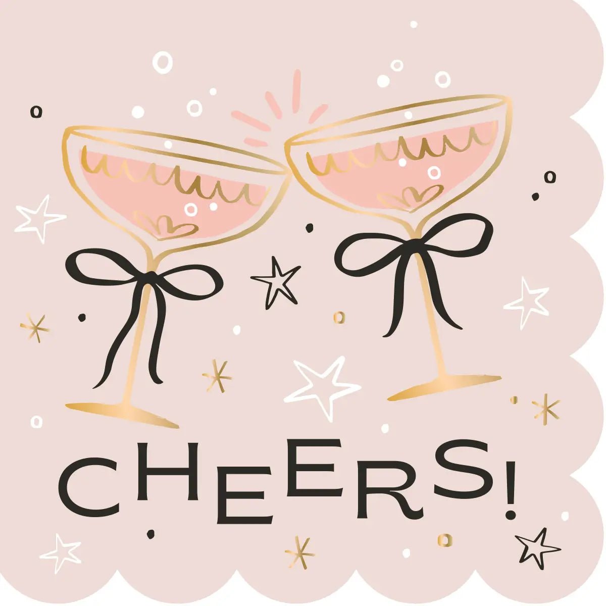 Funny Cocktail Napkins - Cheers Bows - Rivieratowel