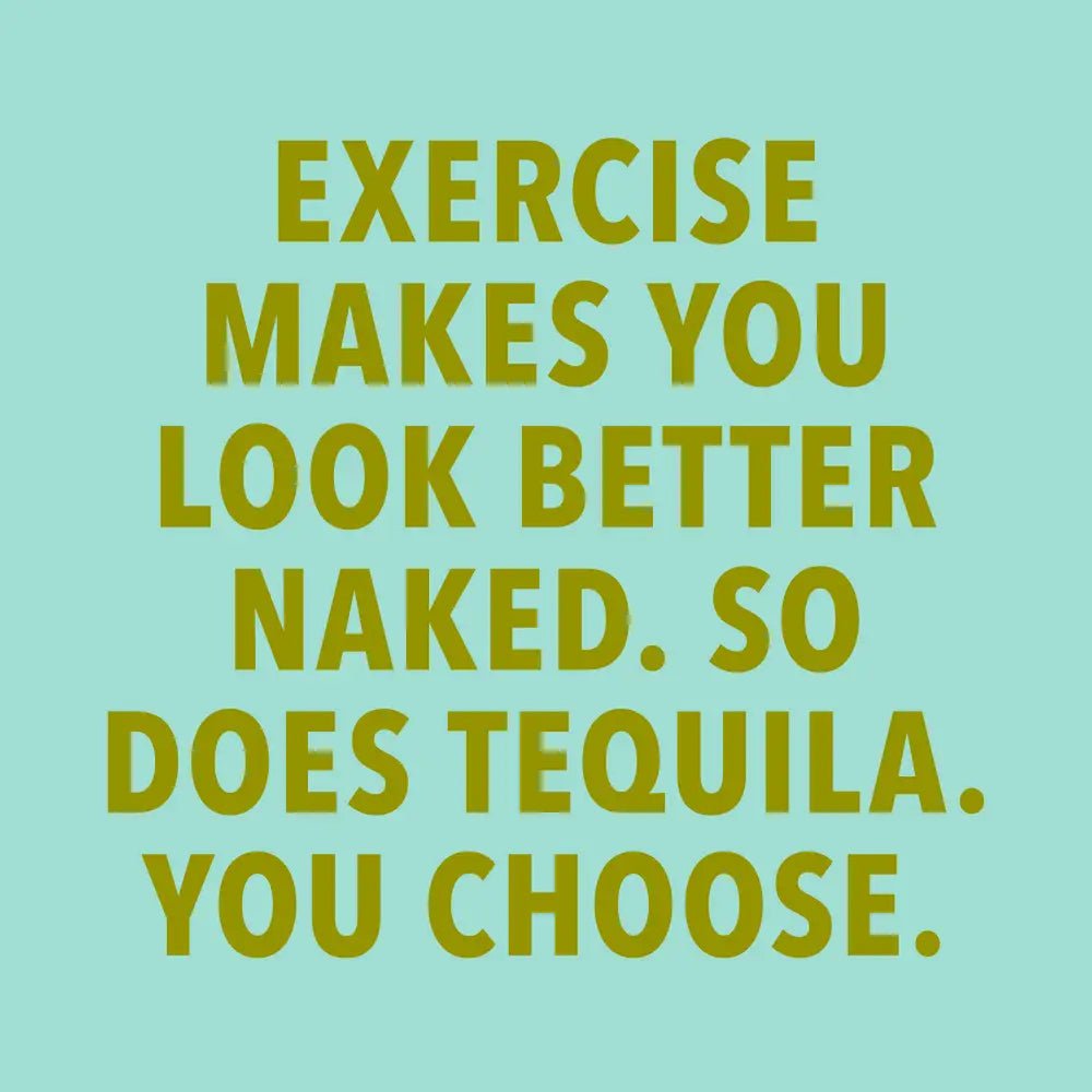 Funny Cocktail Napkins - Exercise/Tequila - Rivieratowel