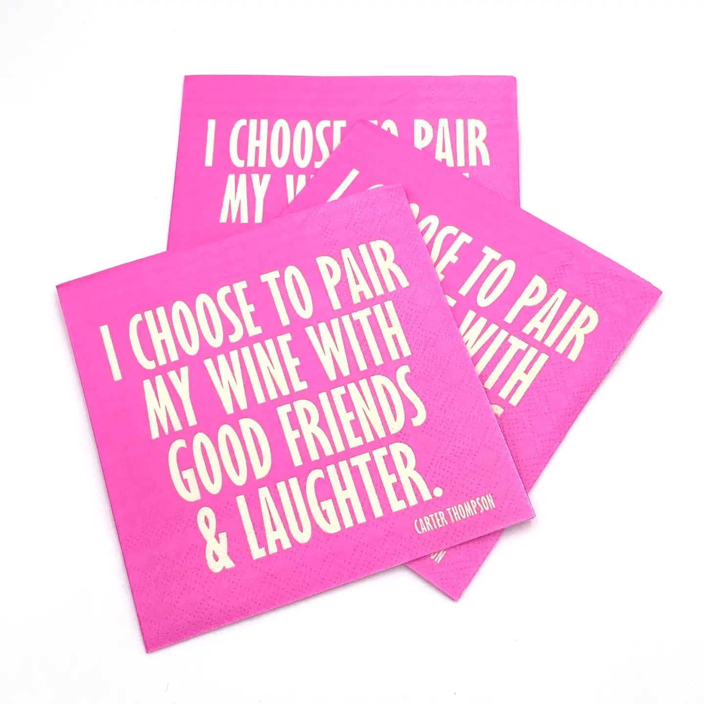 Funny Cocktail Napkins - Pair Wine with Good Friends - Rivieratowel