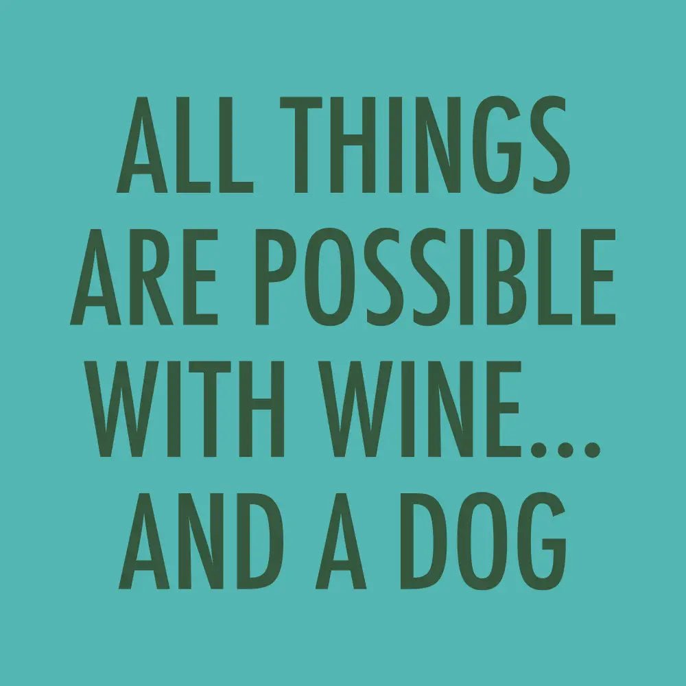 Funny Cocktail Napkins - Wine and A Dog - Rivieratowel