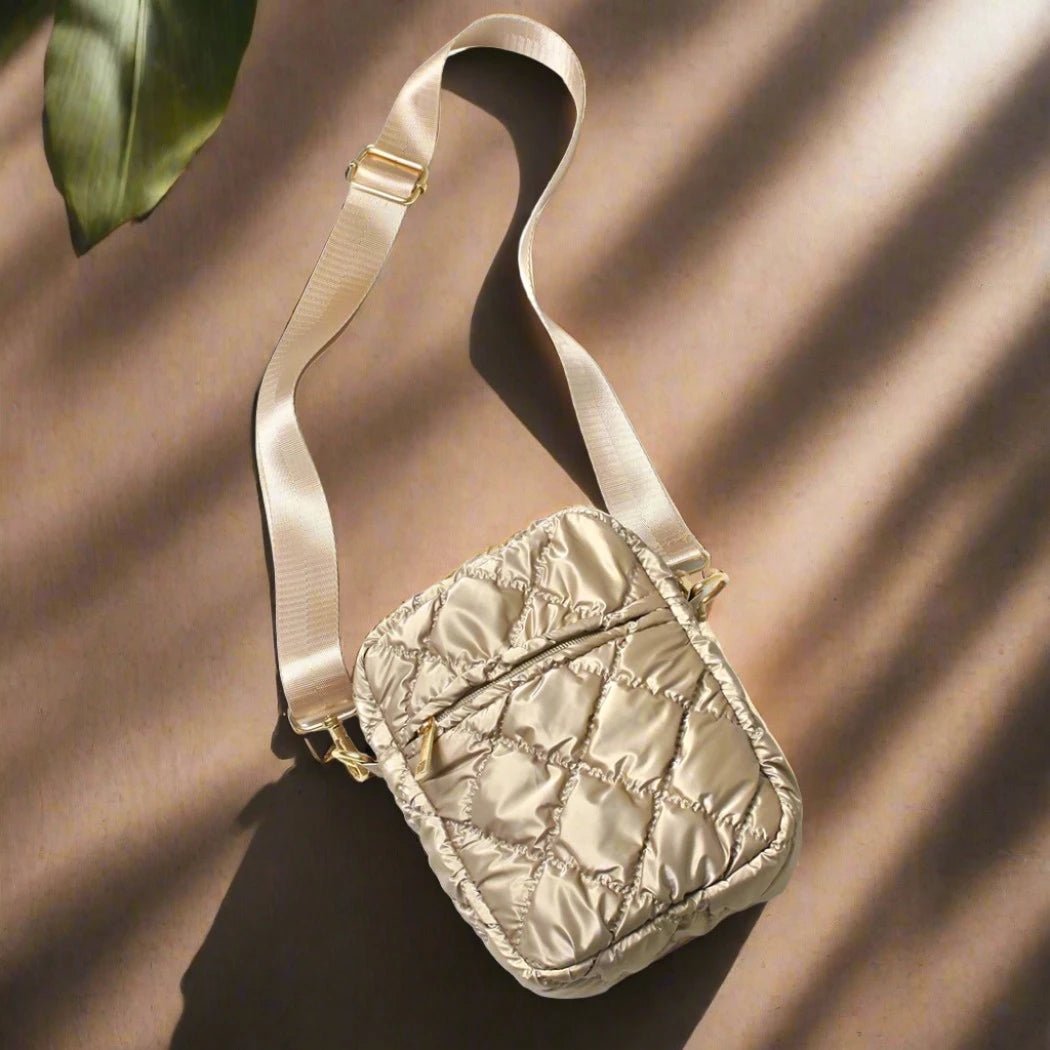 Glossy Puffy Mini Crossbody Bag - Rivieratowel
