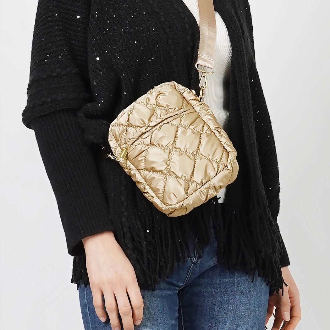 Glossy Puffy Mini Crossbody Bag - Rivieratowel